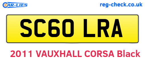 SC60LRA are the vehicle registration plates.