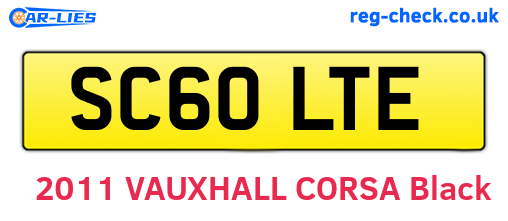 SC60LTE are the vehicle registration plates.