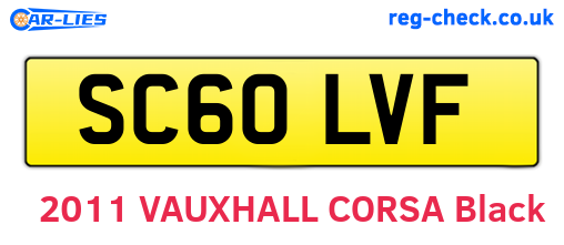 SC60LVF are the vehicle registration plates.