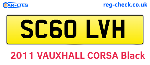 SC60LVH are the vehicle registration plates.