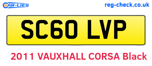 SC60LVP are the vehicle registration plates.