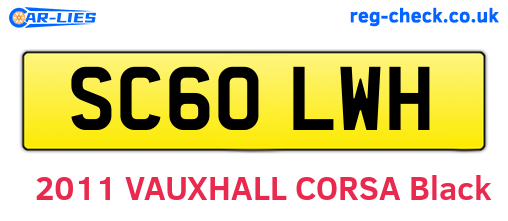 SC60LWH are the vehicle registration plates.