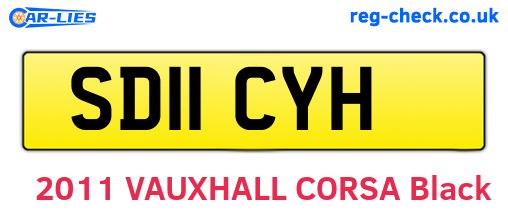 SD11CYH are the vehicle registration plates.