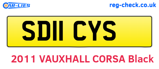 SD11CYS are the vehicle registration plates.