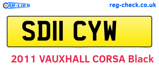 SD11CYW are the vehicle registration plates.