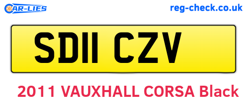 SD11CZV are the vehicle registration plates.