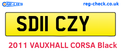 SD11CZY are the vehicle registration plates.