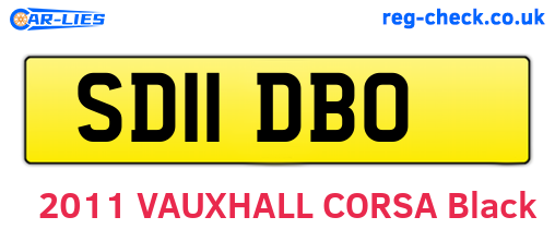 SD11DBO are the vehicle registration plates.