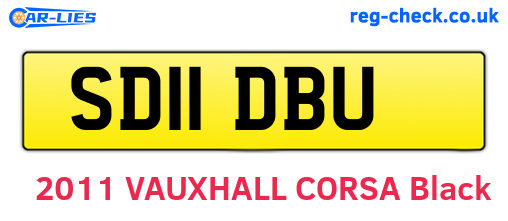 SD11DBU are the vehicle registration plates.