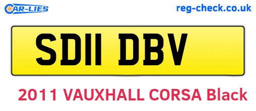 SD11DBV are the vehicle registration plates.