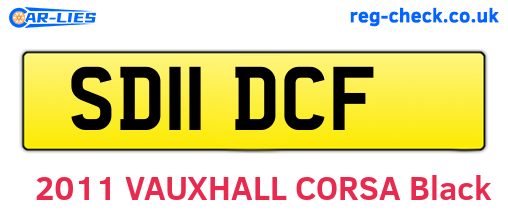 SD11DCF are the vehicle registration plates.