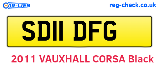 SD11DFG are the vehicle registration plates.