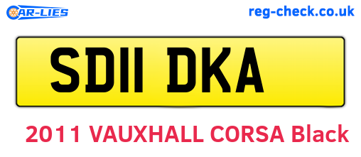 SD11DKA are the vehicle registration plates.