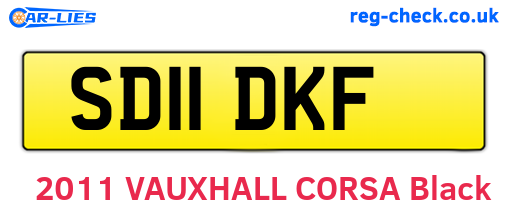 SD11DKF are the vehicle registration plates.