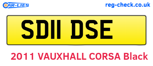 SD11DSE are the vehicle registration plates.