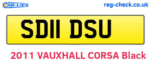 SD11DSU are the vehicle registration plates.