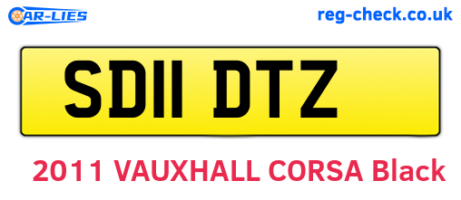 SD11DTZ are the vehicle registration plates.