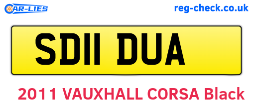 SD11DUA are the vehicle registration plates.