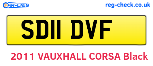 SD11DVF are the vehicle registration plates.