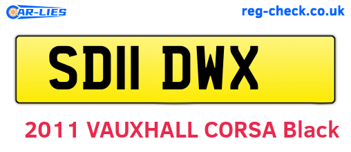 SD11DWX are the vehicle registration plates.