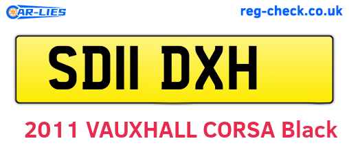 SD11DXH are the vehicle registration plates.