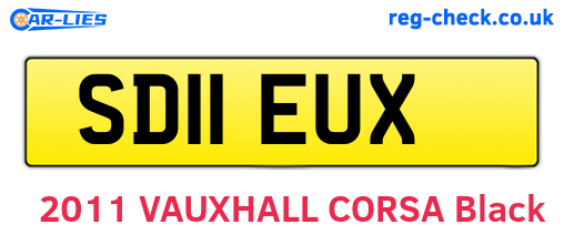 SD11EUX are the vehicle registration plates.