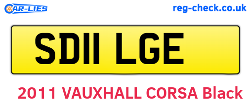 SD11LGE are the vehicle registration plates.