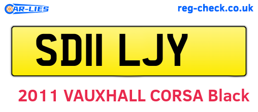SD11LJY are the vehicle registration plates.