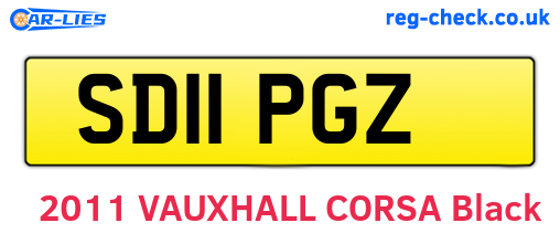 SD11PGZ are the vehicle registration plates.