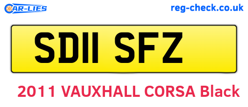 SD11SFZ are the vehicle registration plates.