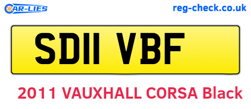 SD11VBF are the vehicle registration plates.