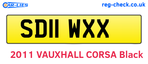 SD11WXX are the vehicle registration plates.