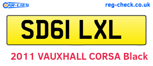 SD61LXL are the vehicle registration plates.