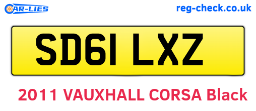 SD61LXZ are the vehicle registration plates.