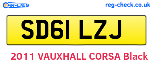 SD61LZJ are the vehicle registration plates.
