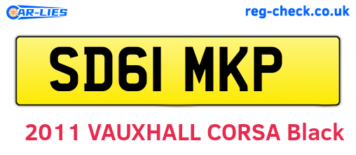 SD61MKP are the vehicle registration plates.