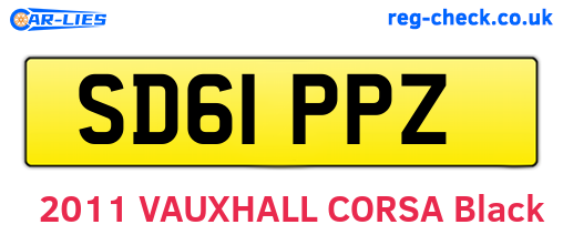 SD61PPZ are the vehicle registration plates.