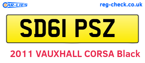 SD61PSZ are the vehicle registration plates.