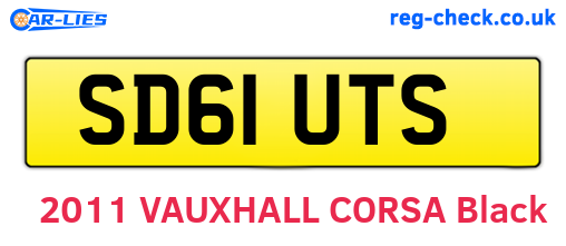 SD61UTS are the vehicle registration plates.