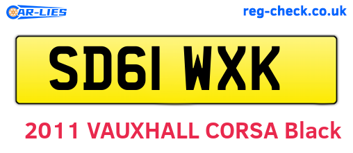 SD61WXK are the vehicle registration plates.