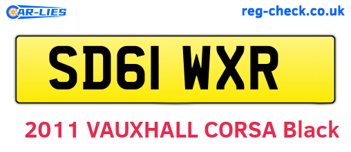 SD61WXR are the vehicle registration plates.