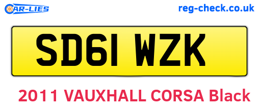 SD61WZK are the vehicle registration plates.