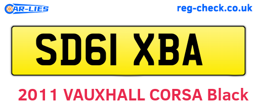 SD61XBA are the vehicle registration plates.