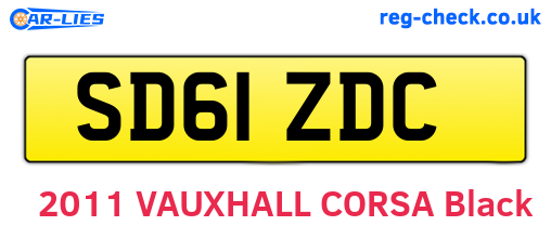 SD61ZDC are the vehicle registration plates.