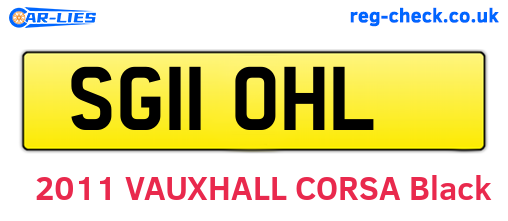 SG11OHL are the vehicle registration plates.