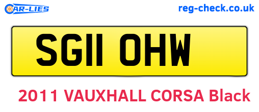 SG11OHW are the vehicle registration plates.