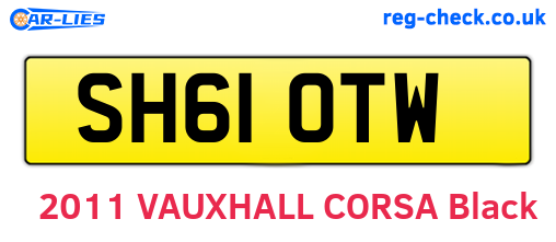 SH61OTW are the vehicle registration plates.