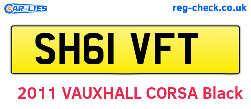 SH61VFT are the vehicle registration plates.