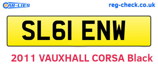 SL61ENW are the vehicle registration plates.