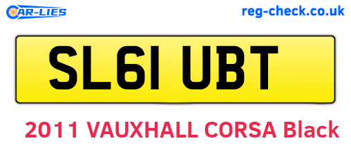 SL61UBT are the vehicle registration plates.